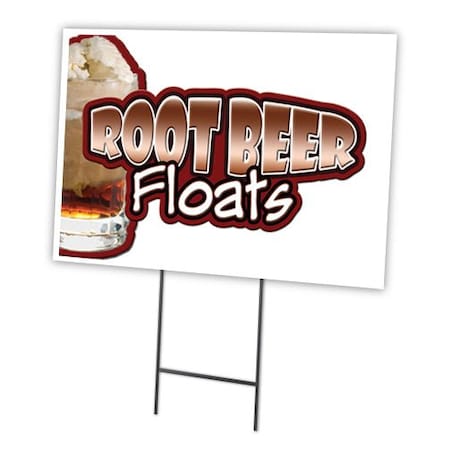 Root Beer Float Yard Sign & Stake Outdoor Plastic Coroplast Window